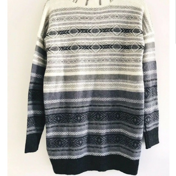 Lucky Brand | Cloud Jersey Sweatshirt Womens Size M Gray Lace Up Knit Pullover - Picture 5 of 9